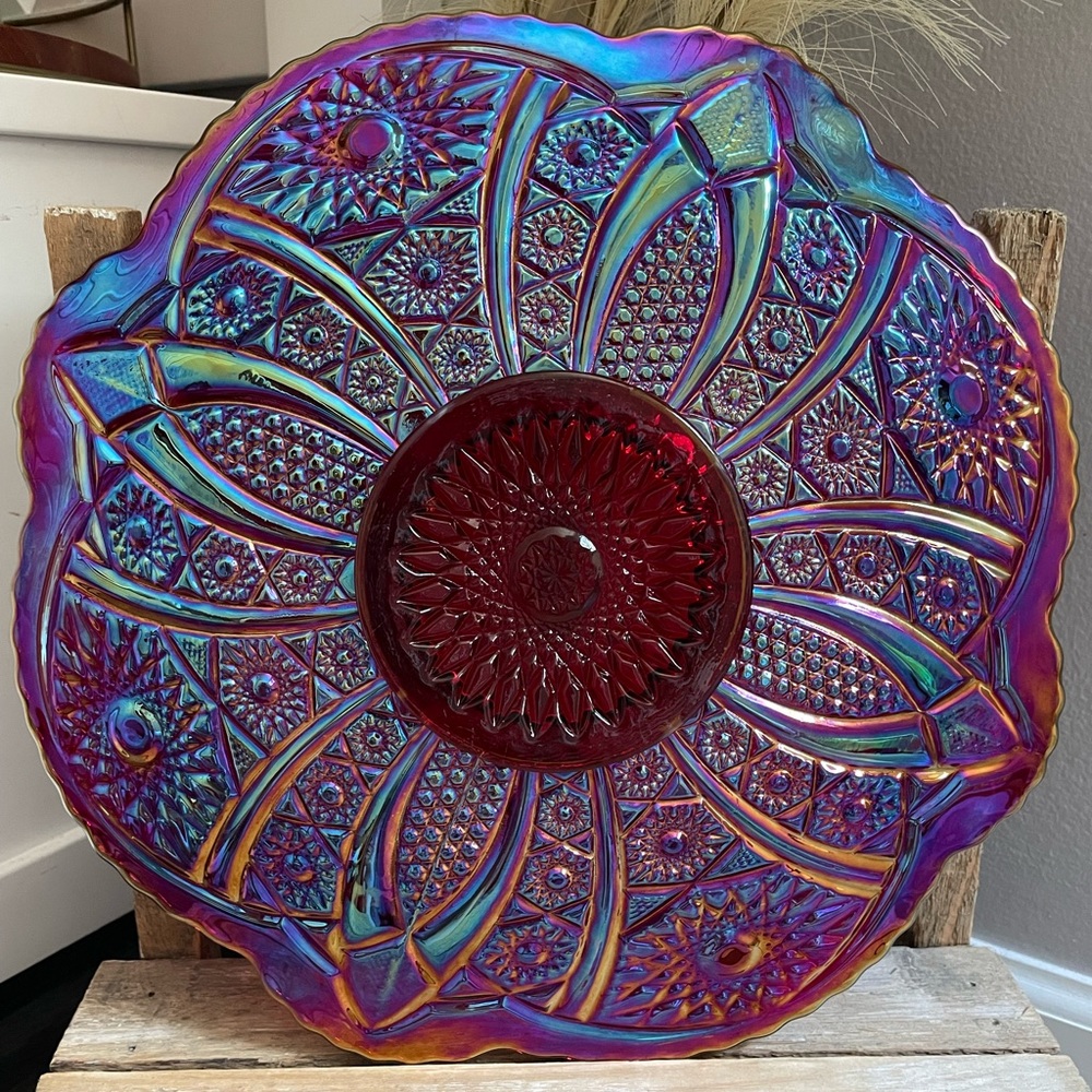 Indiana Glass Carnival Glass Platter